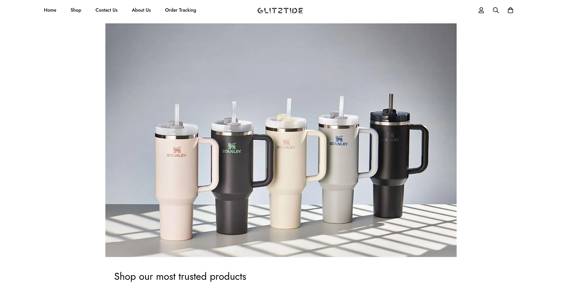 Website screenshot of Glitztide.com