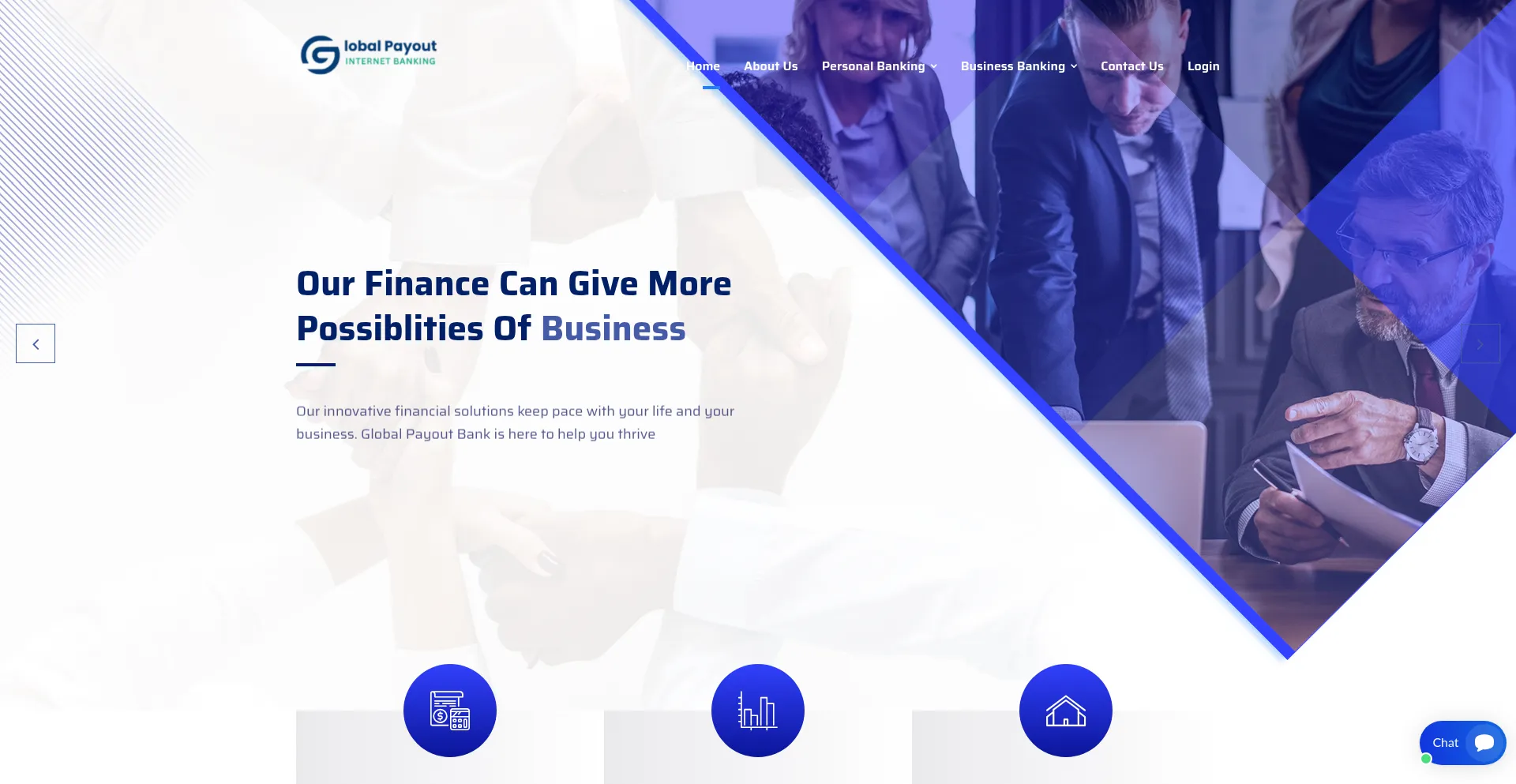 Website screenshot of Globalpayout.us