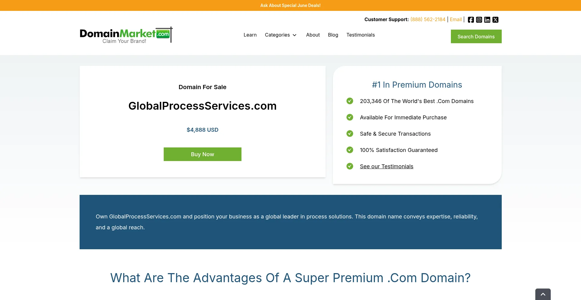 Website screenshot of Globalprocessservices.com