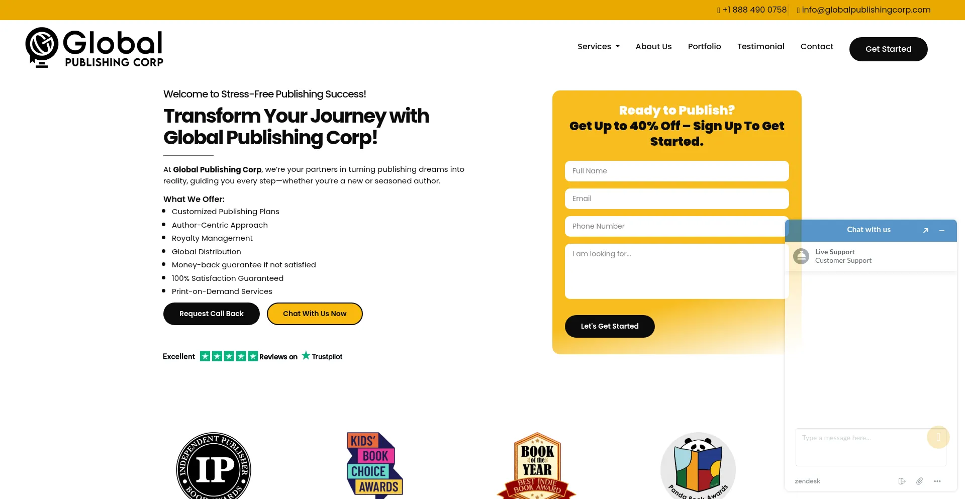 Globalpublishingcorp.com Screenshot
