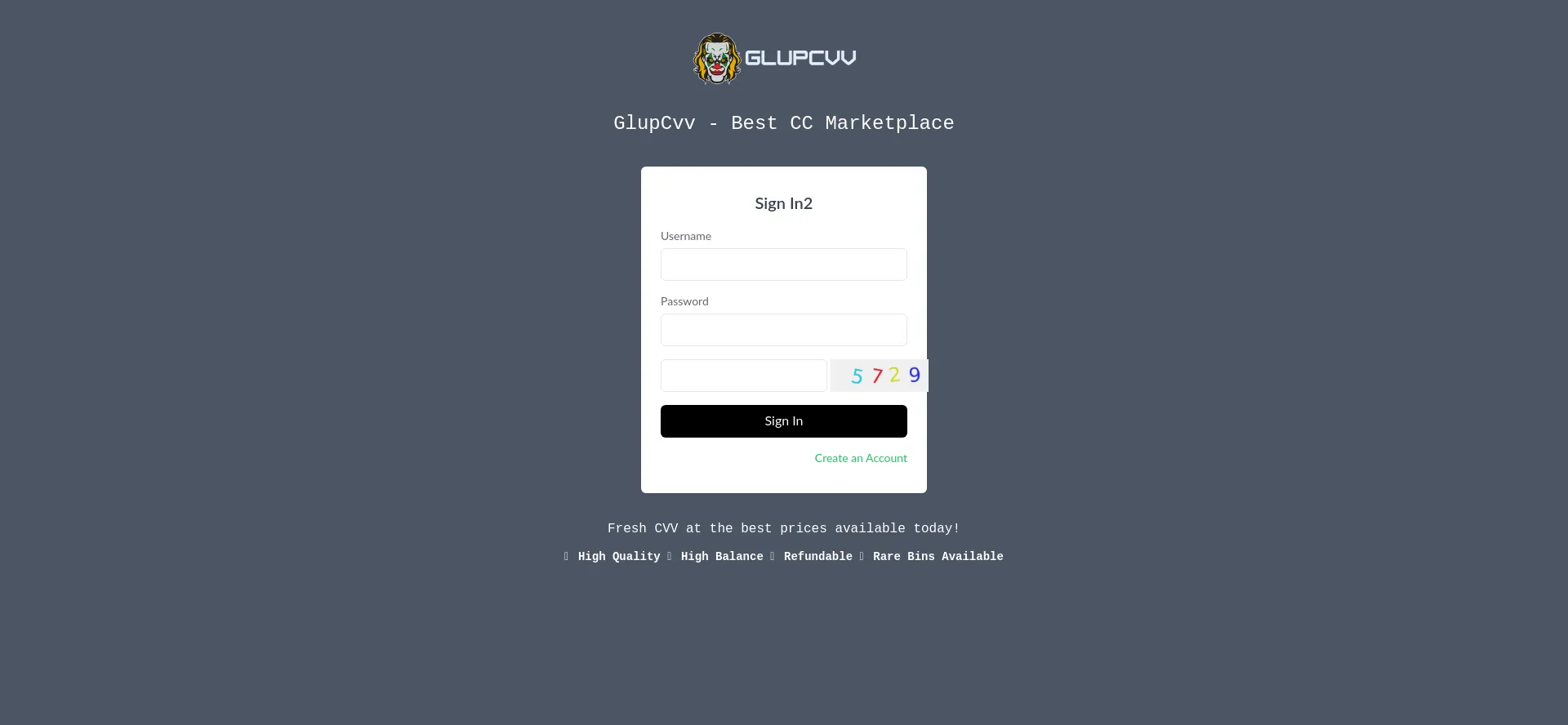 Website screenshot of Glupcvv.com