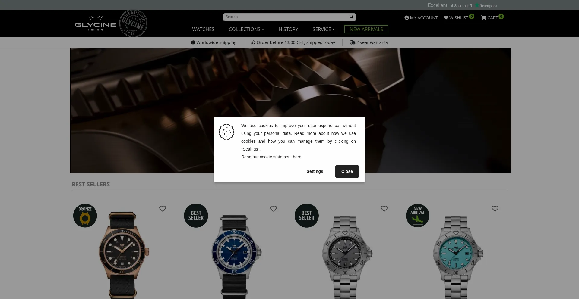 Website screenshot of Glycinestore.com
