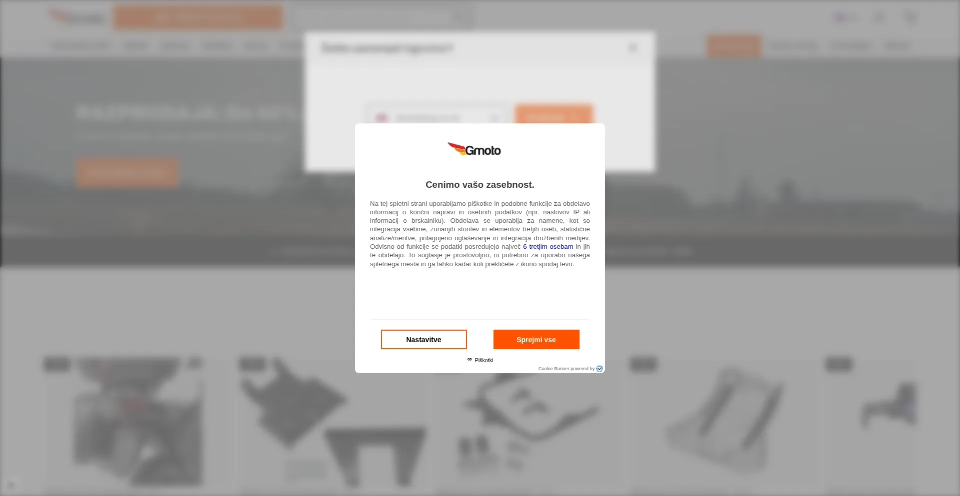 Website screenshot of Gmoto.si
