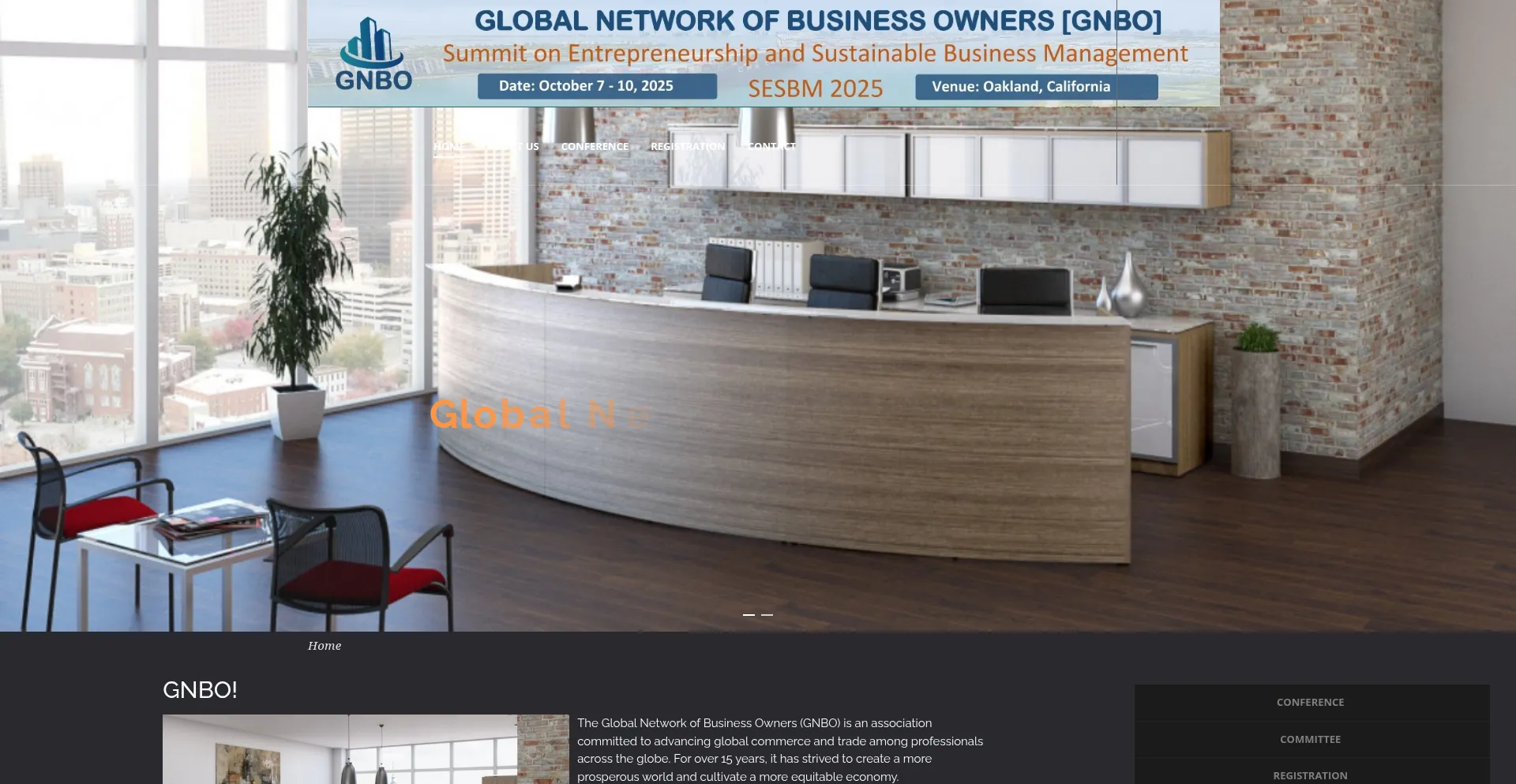 Website screenshot of Gnbo.org
