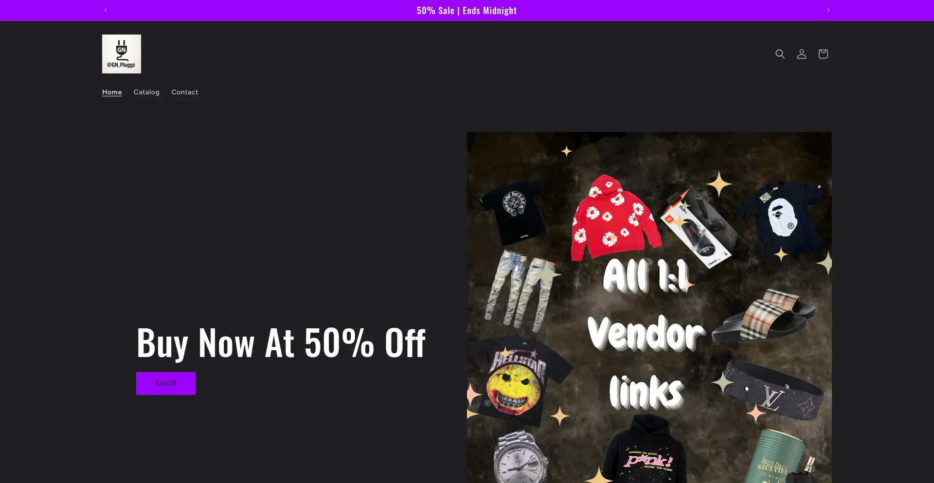 Website screenshot of Gnpluggz.com