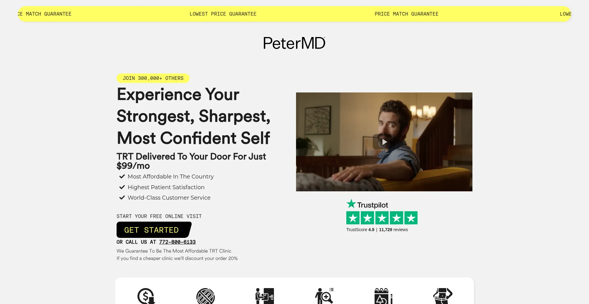 Website screenshot of Go-petermd.com