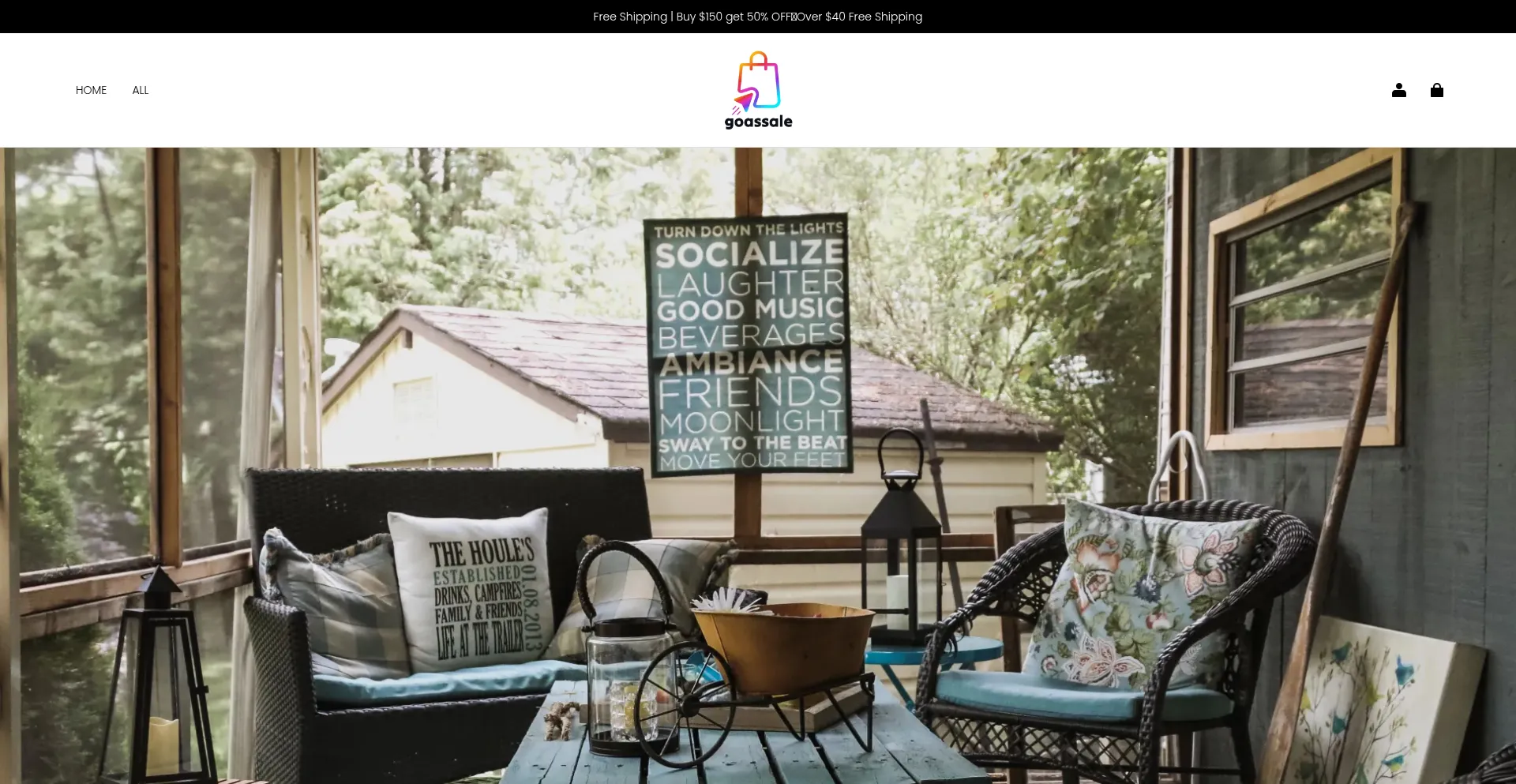 Website screenshot of Goassale.com