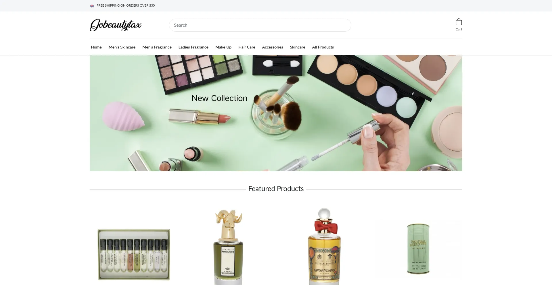 Website screenshot of Gobeautytax.com