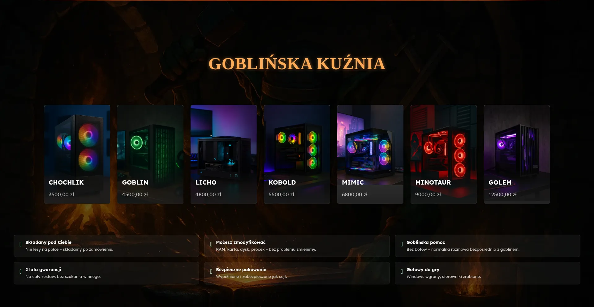 Website screenshot of Goblinpc.pl