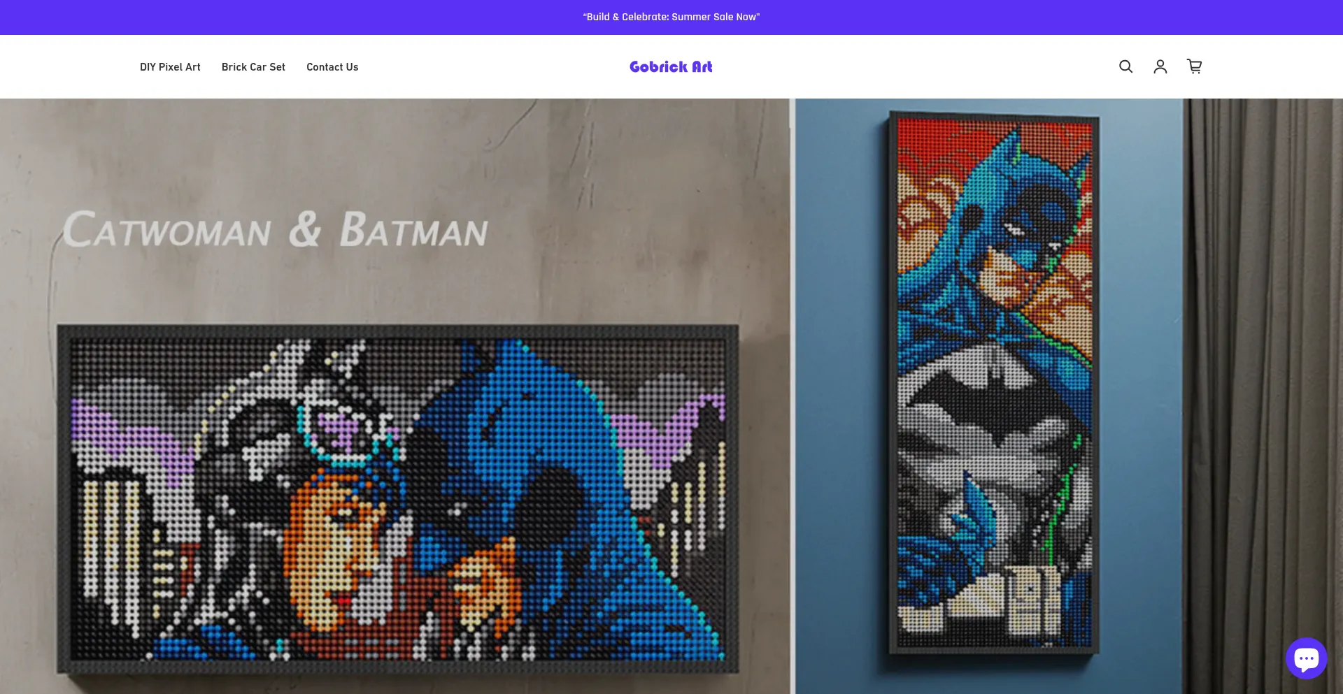 Website screenshot of Gobrickart.com