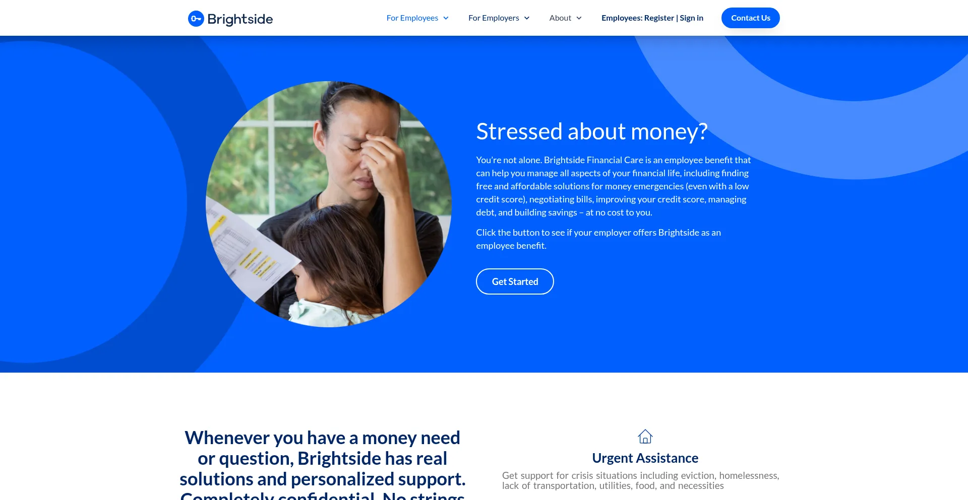 Website screenshot of Gobrightside.com