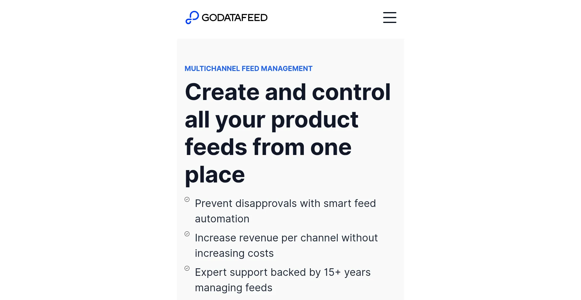 Godatafeed.app