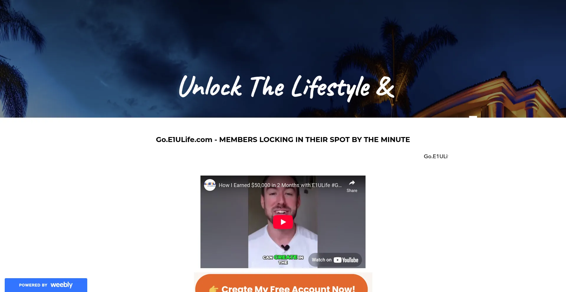 Website screenshot of Goe1ulife.com