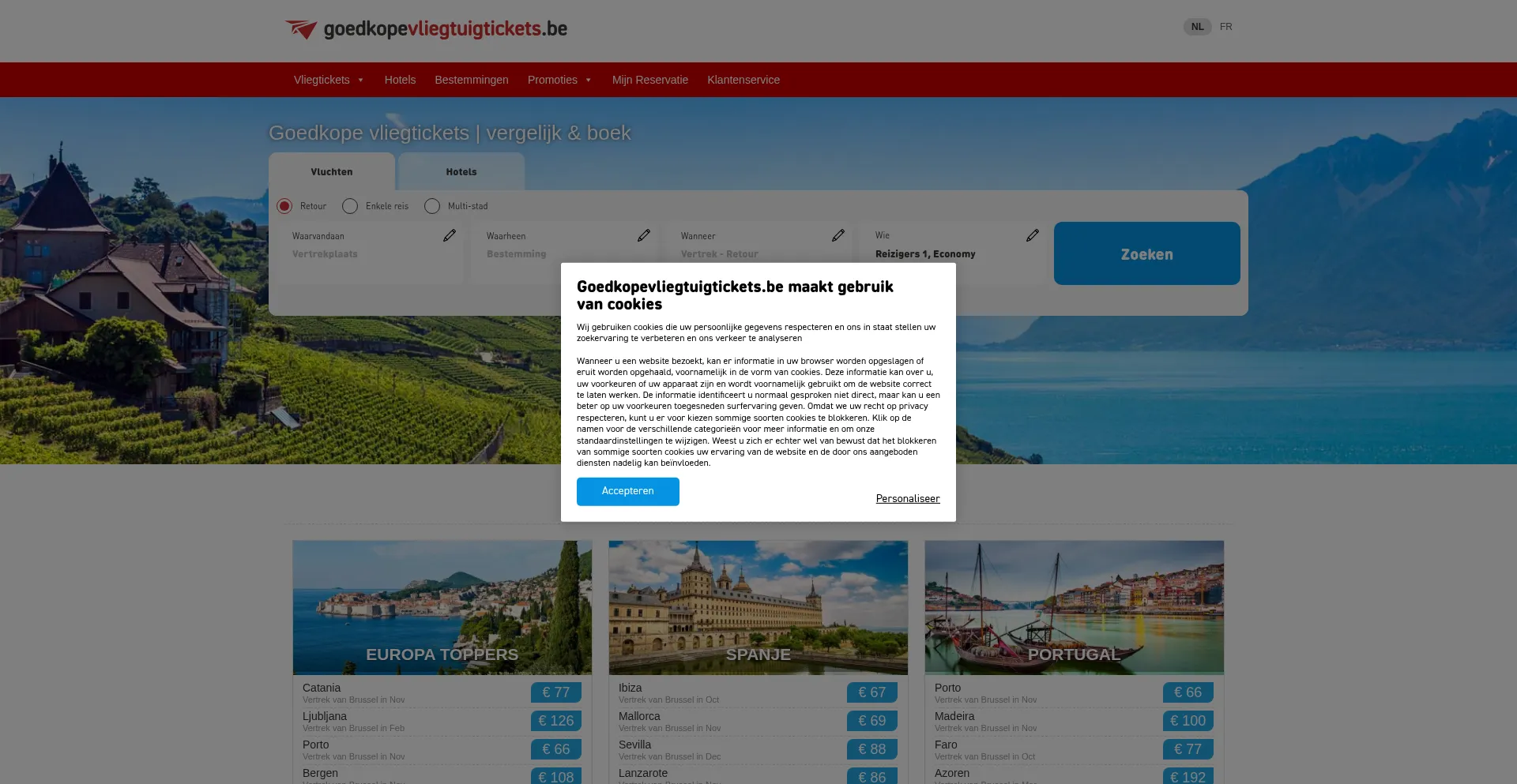 Goedkopevliegtuigtickets.be 安全可靠吗？