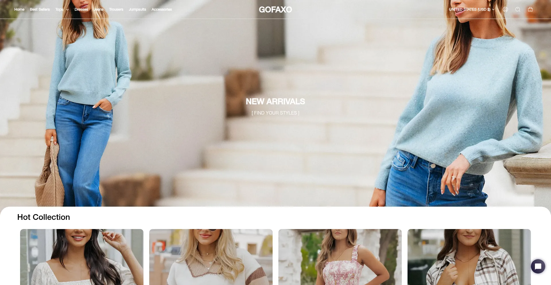 Website screenshot of Gofaxo.com