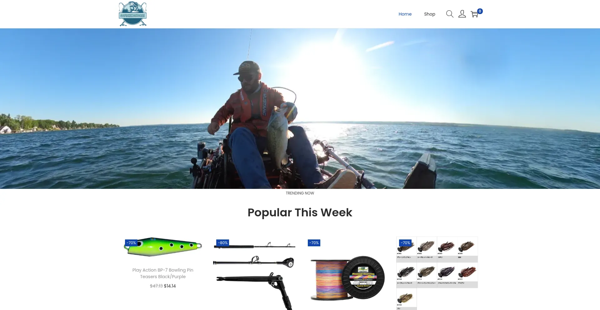 Website screenshot of Gofishingstores.com