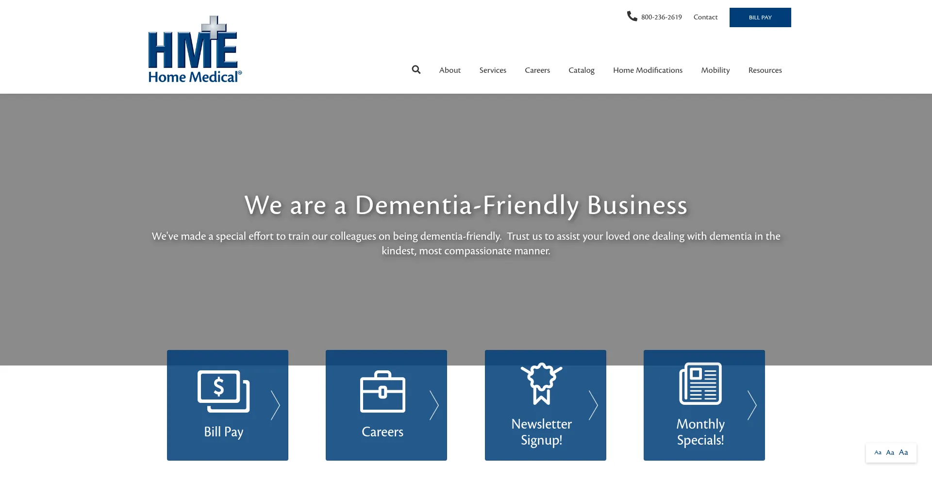 Website screenshot of Gohme.com