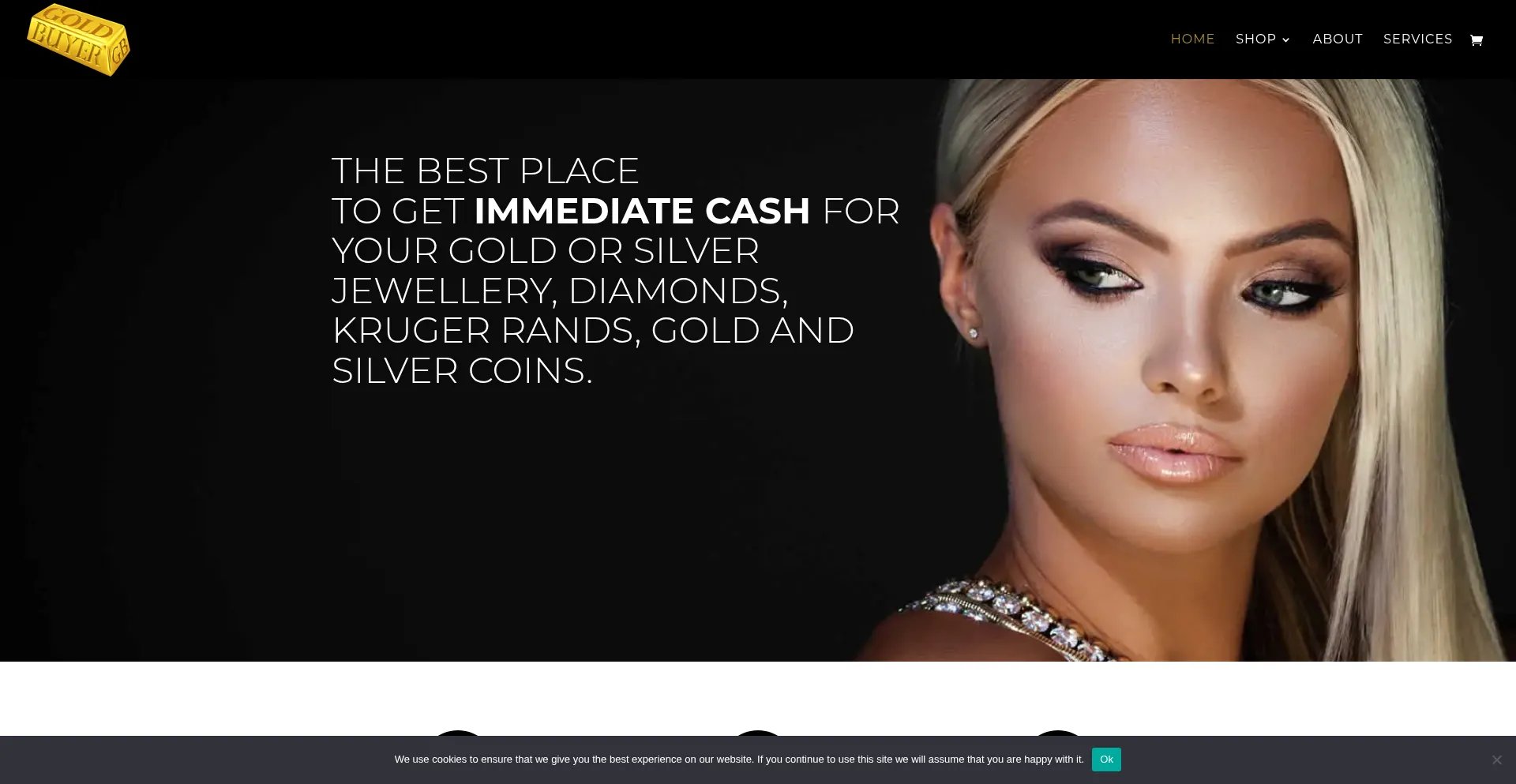 Website screenshot of Goldbuyer.capetown
