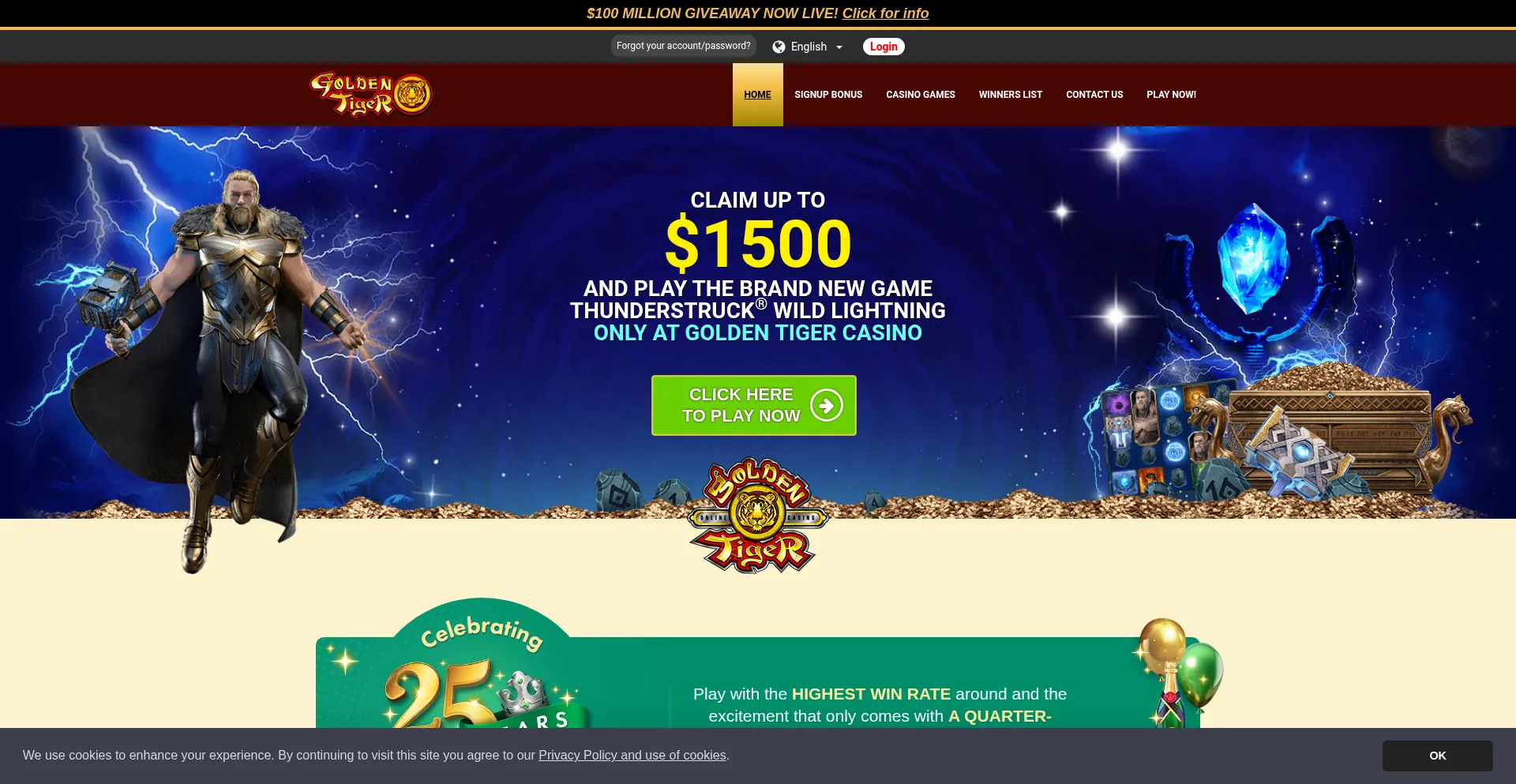 Goldentiger.casino Screenshot