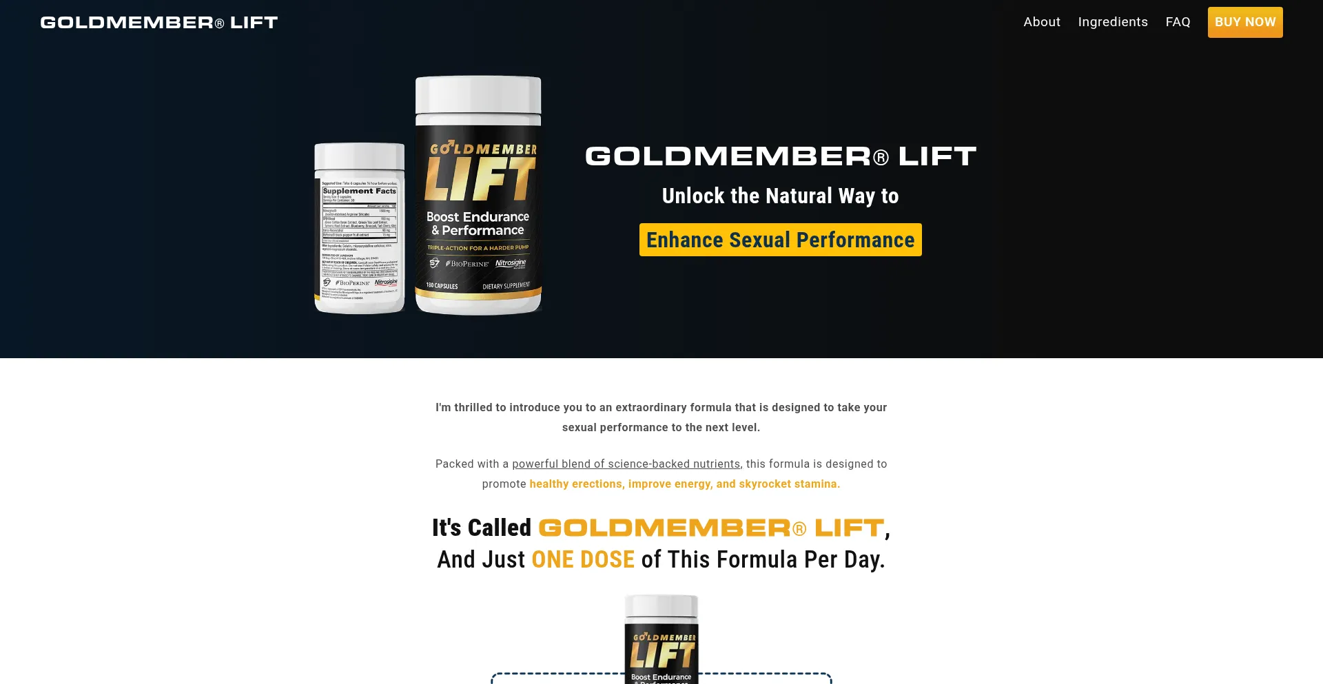 Website screenshot of Goldmember.com