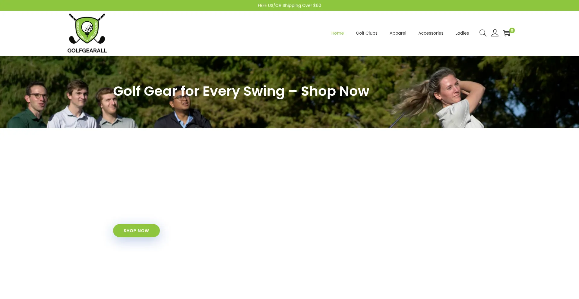 Golfgearall.com Screenshot