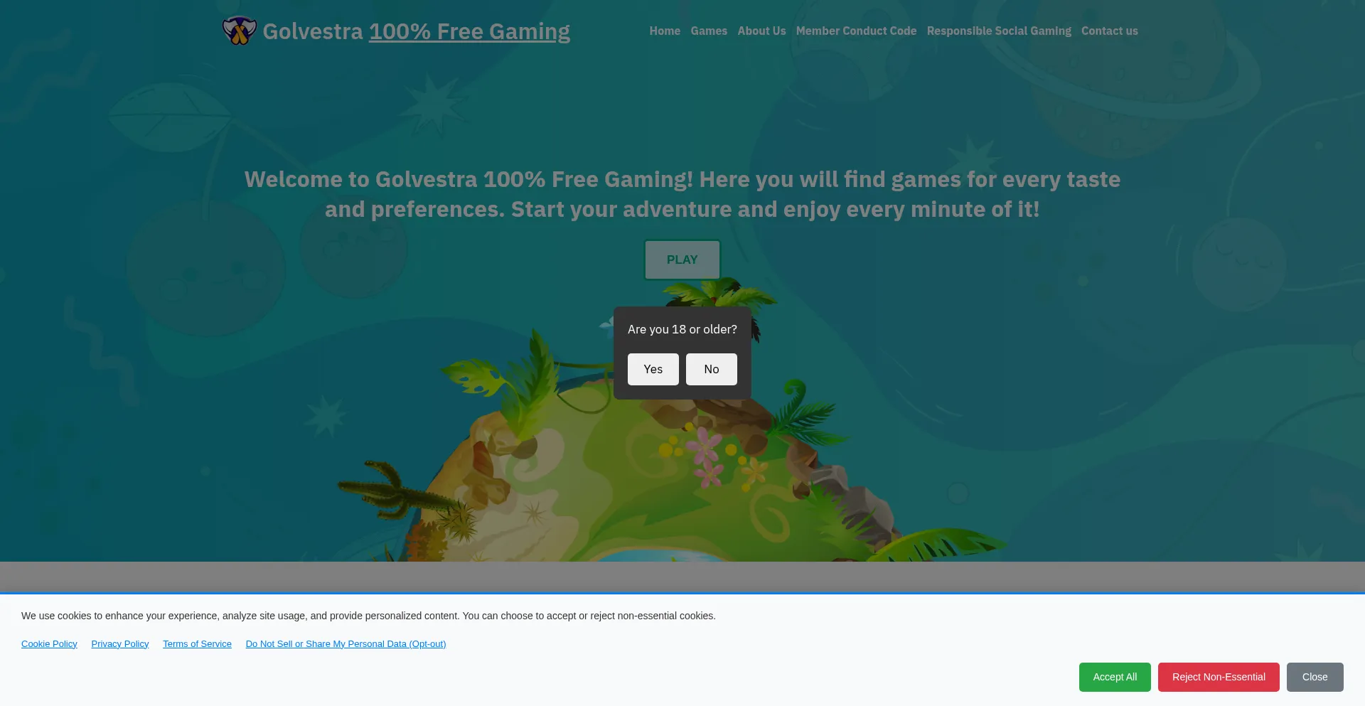 Website screenshot of Golvestra.com