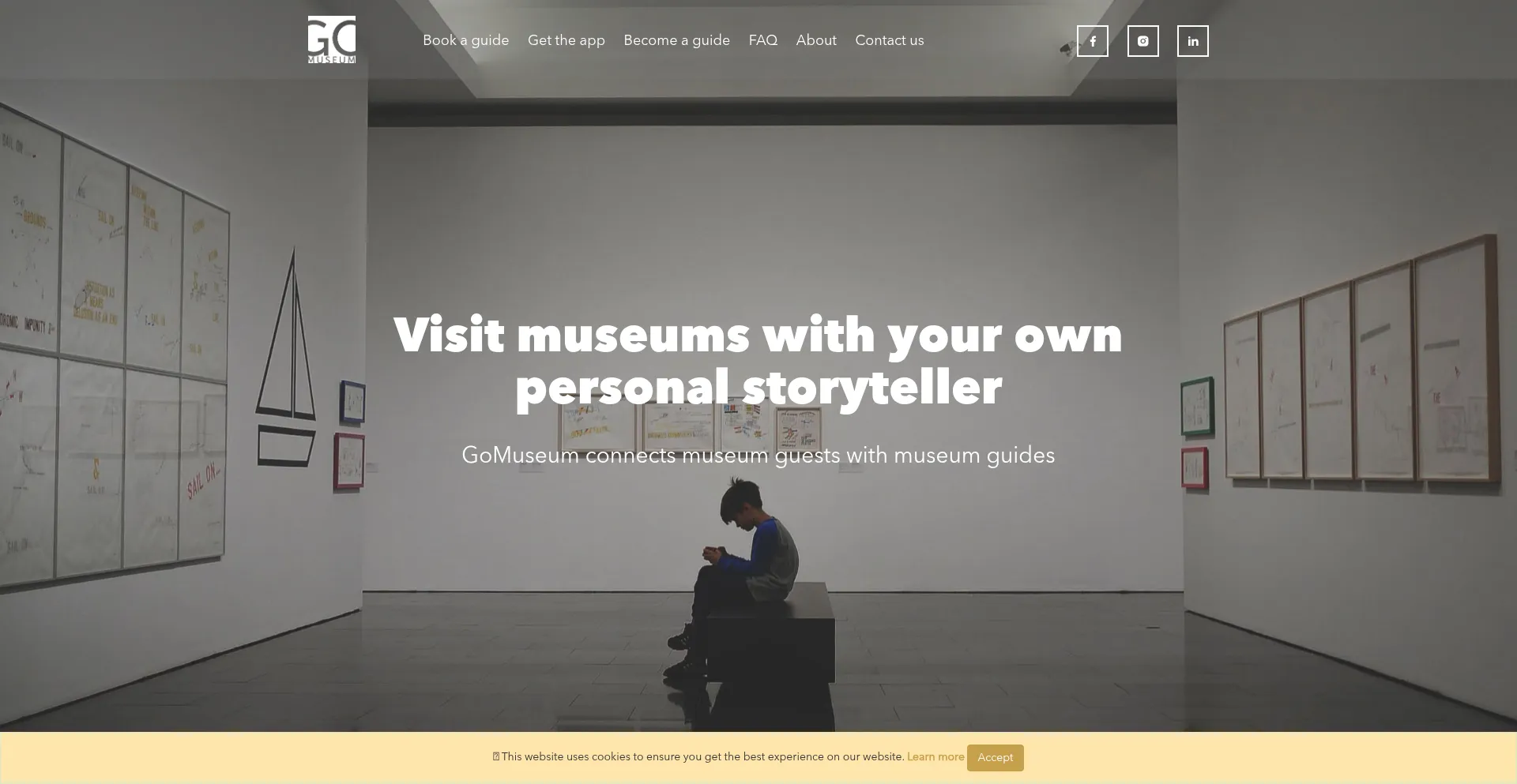 Website screenshot of Gomuseum.com