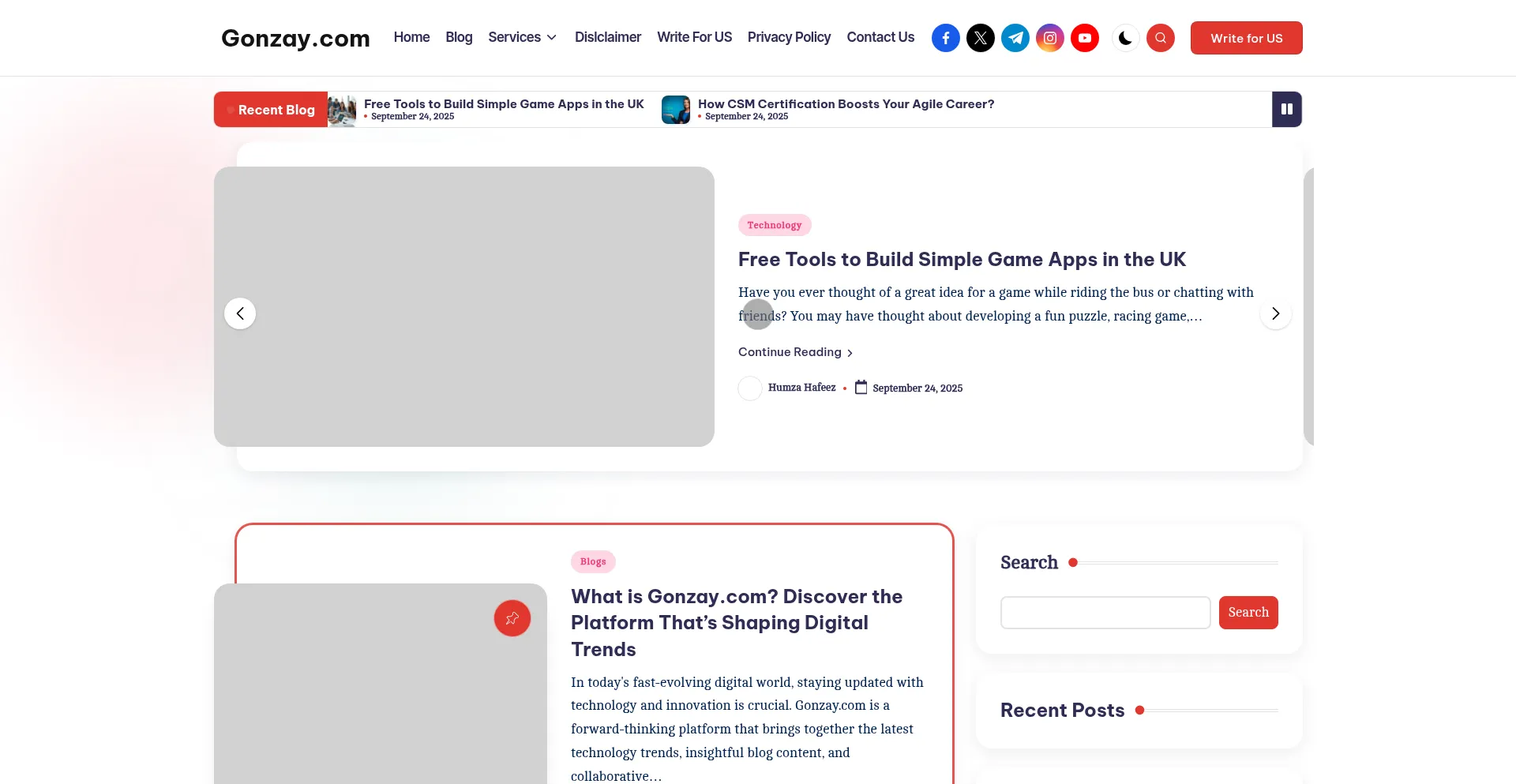 Gonzay.com Screenshot