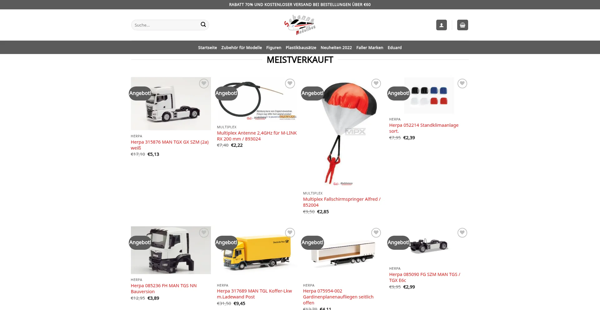 Website screenshot of Good-modellbau-online.com