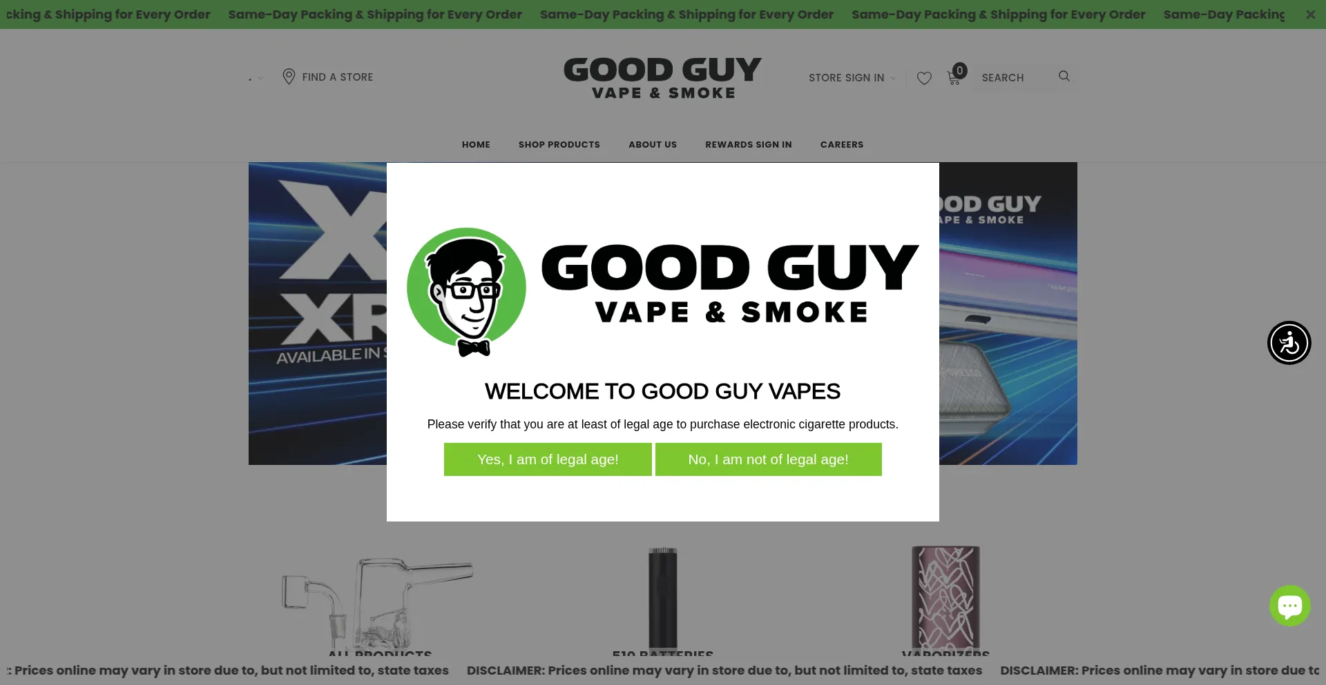 Goodguyvapes.com Screenshot