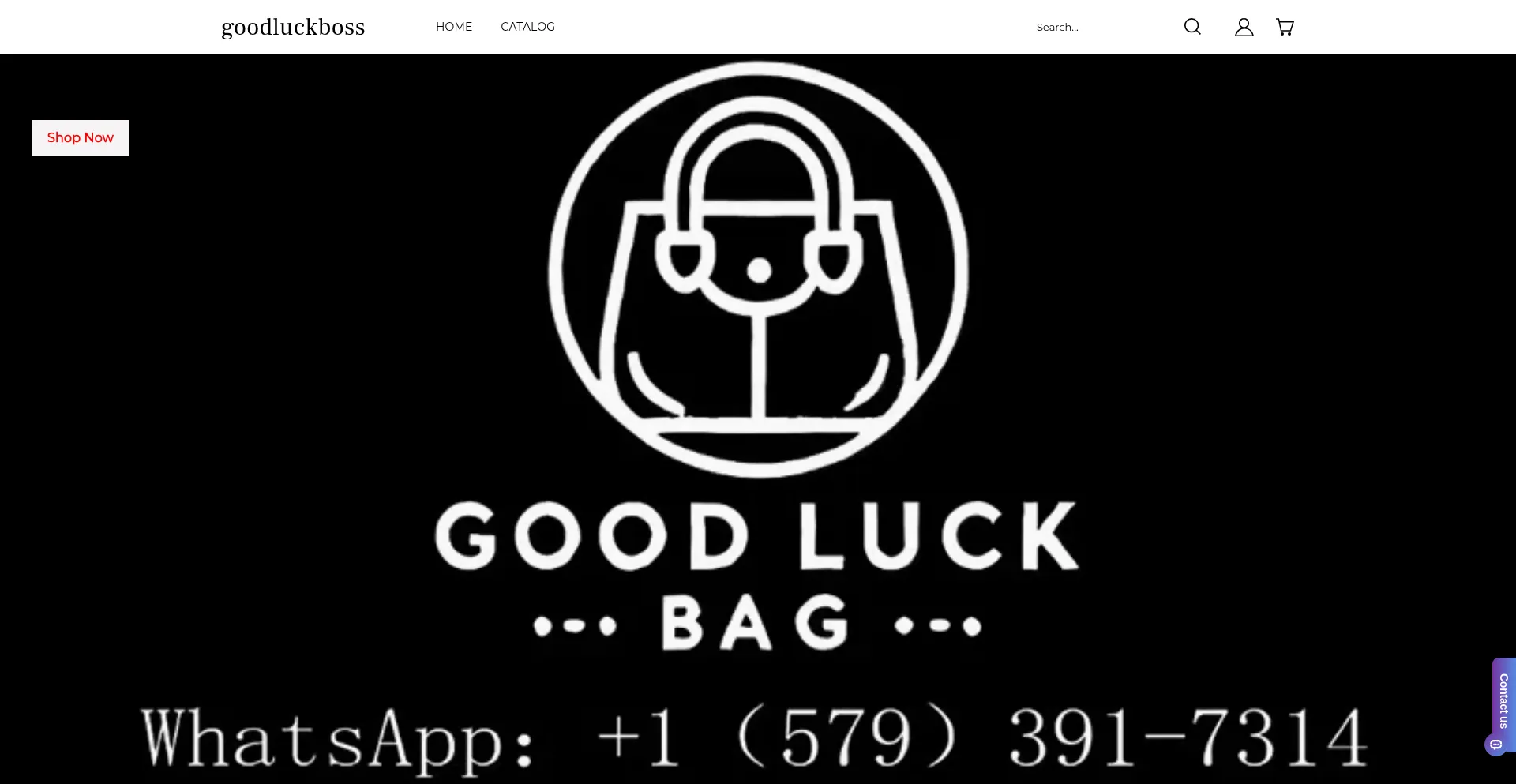 Website screenshot of Goodluckboss.com