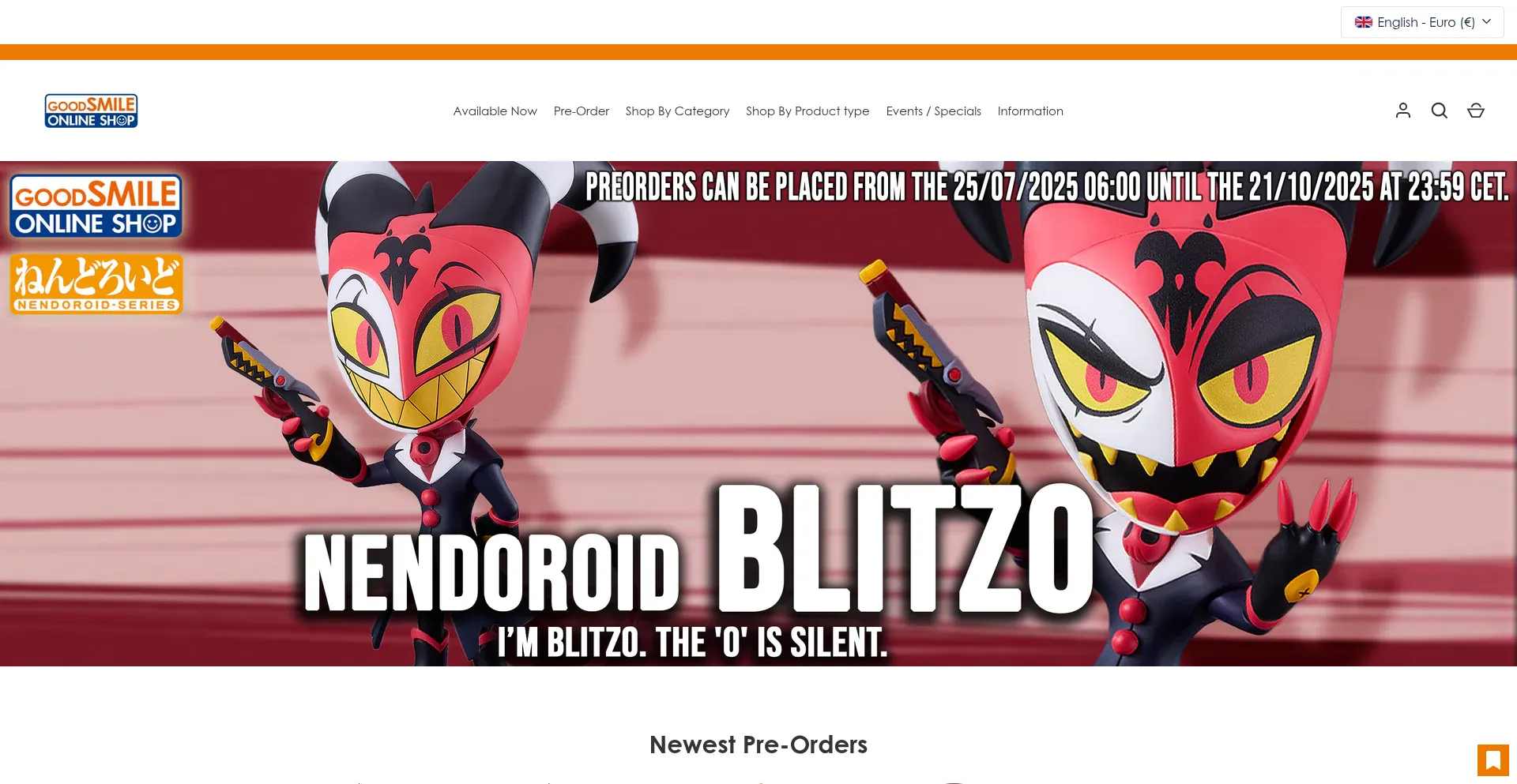 Website screenshot of Goodsmileeurope.com