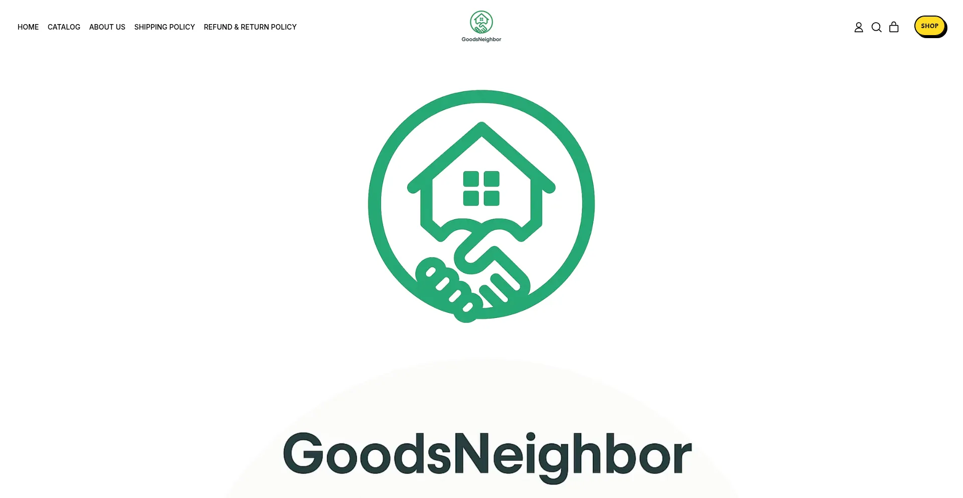 Website screenshot of Goodsneighbor.com