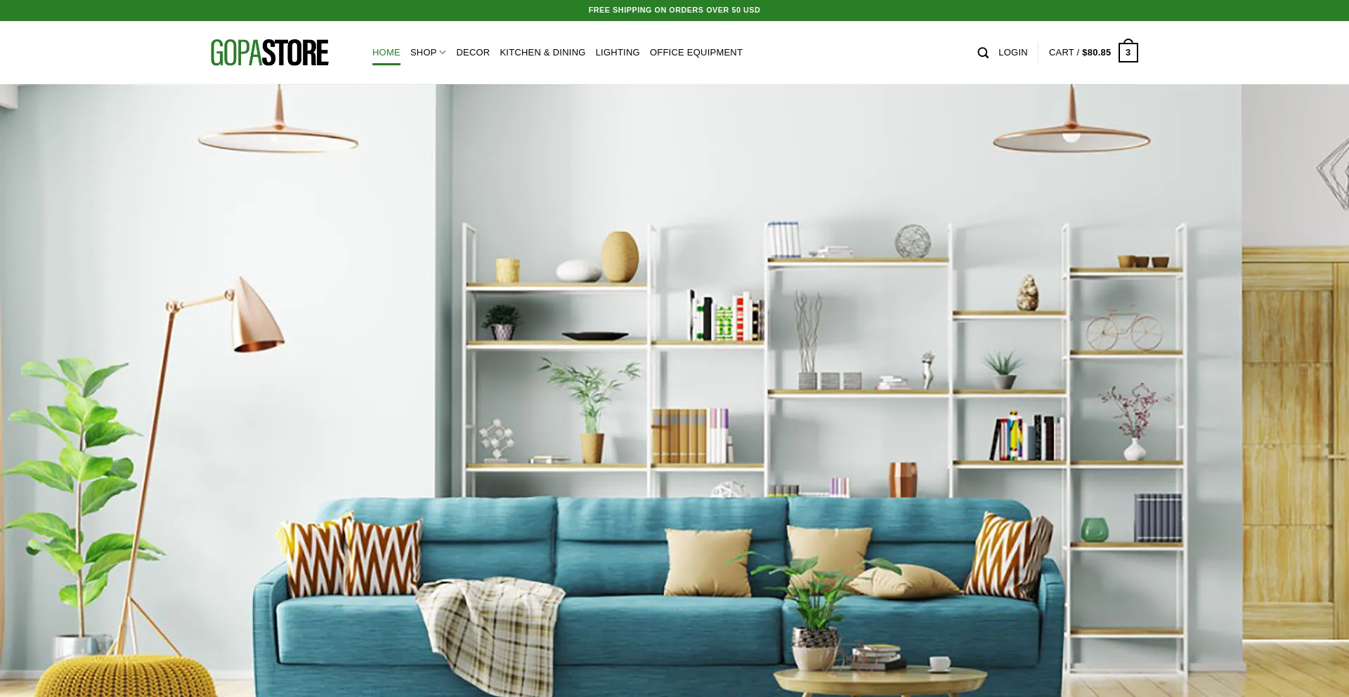 Website screenshot of Gopastore.com