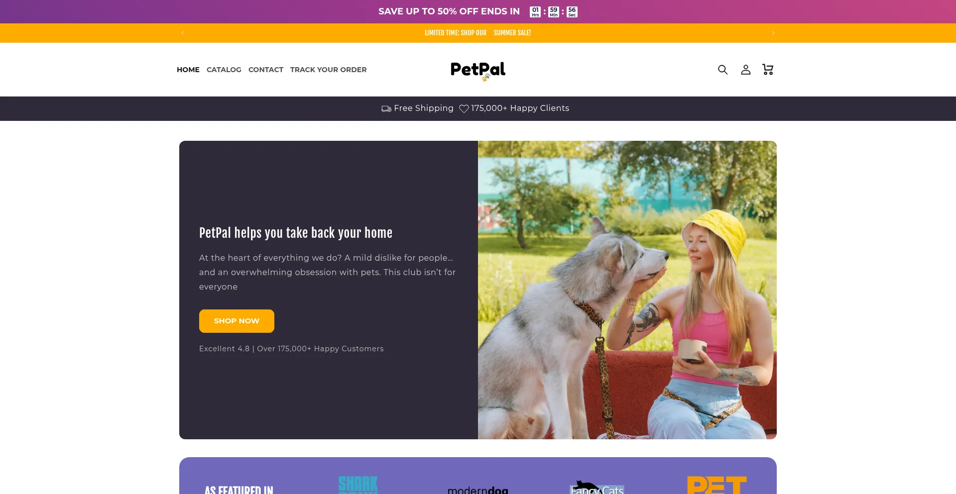 Website screenshot of Gopetpal.com