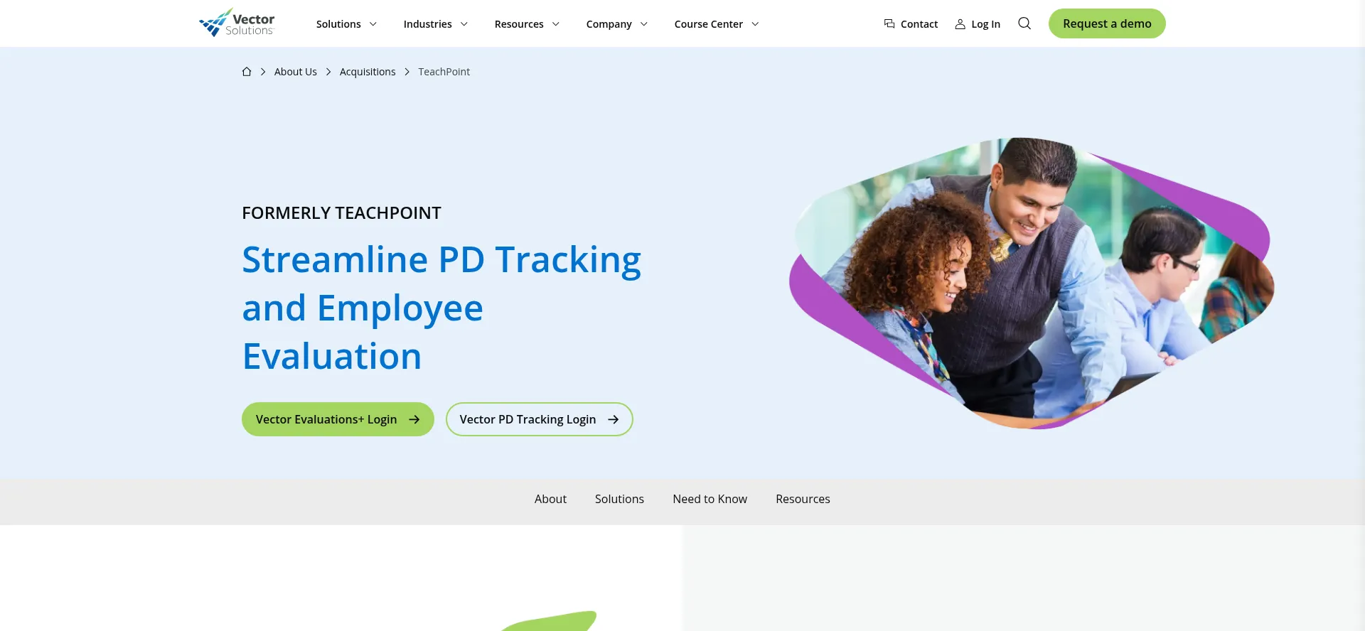 Website screenshot of Goteachpoint.com