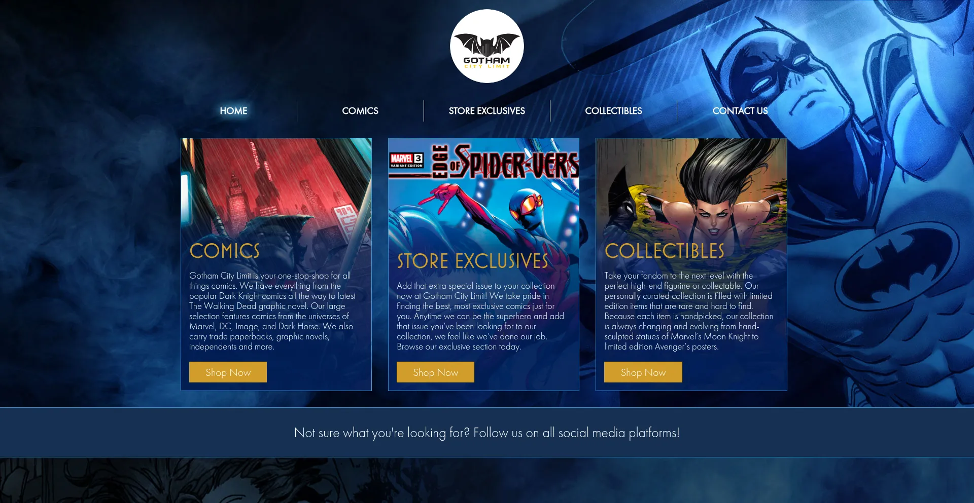 Website screenshot of Gothamcitylimit.com
