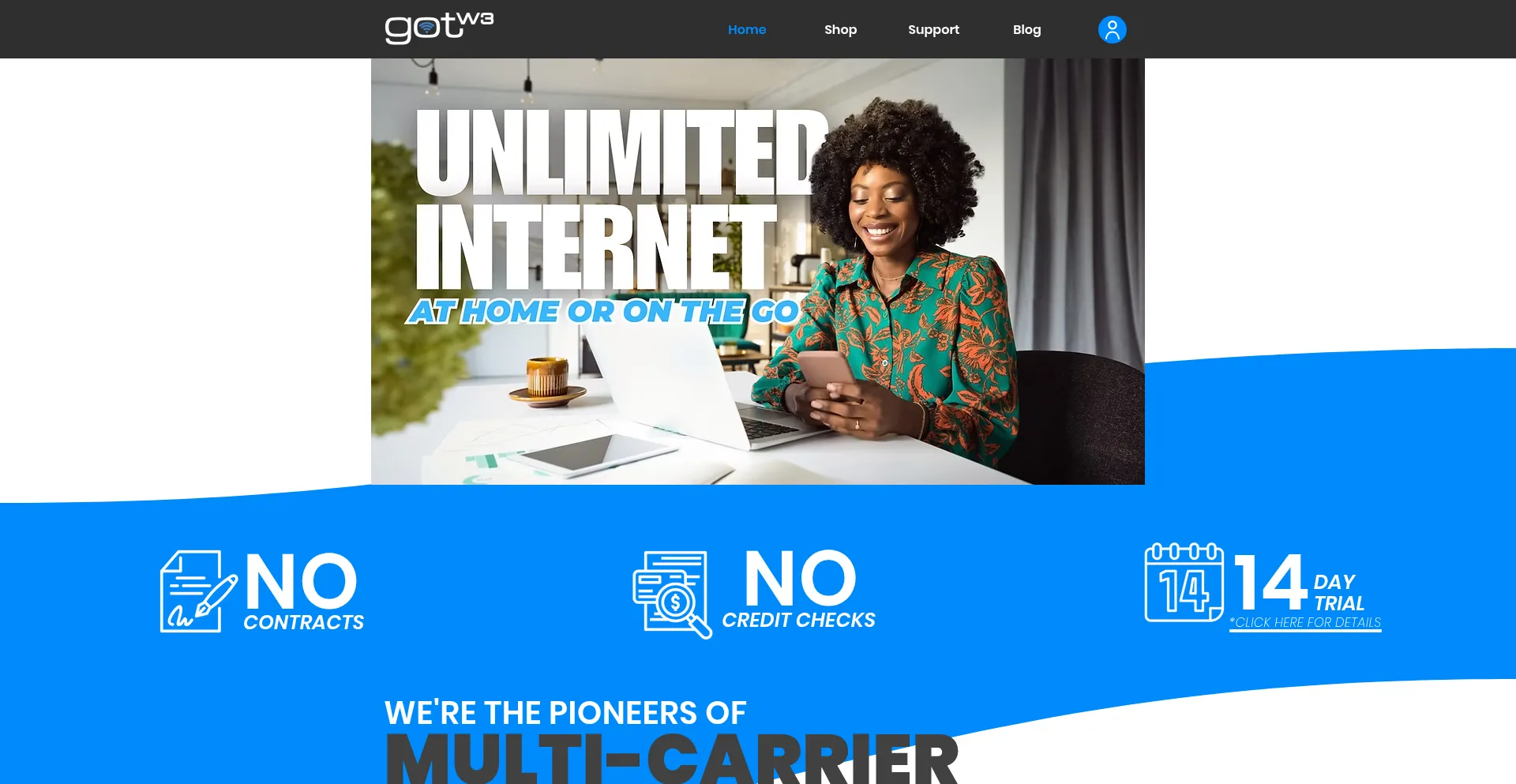 Website screenshot of Gotw3.com