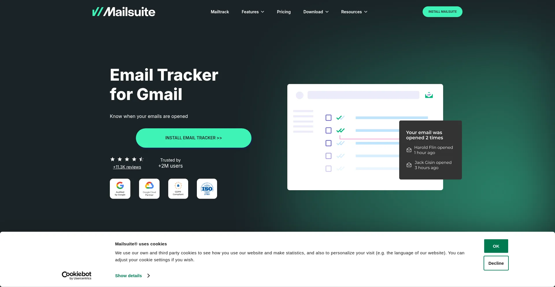 Website screenshot of Gourl.es