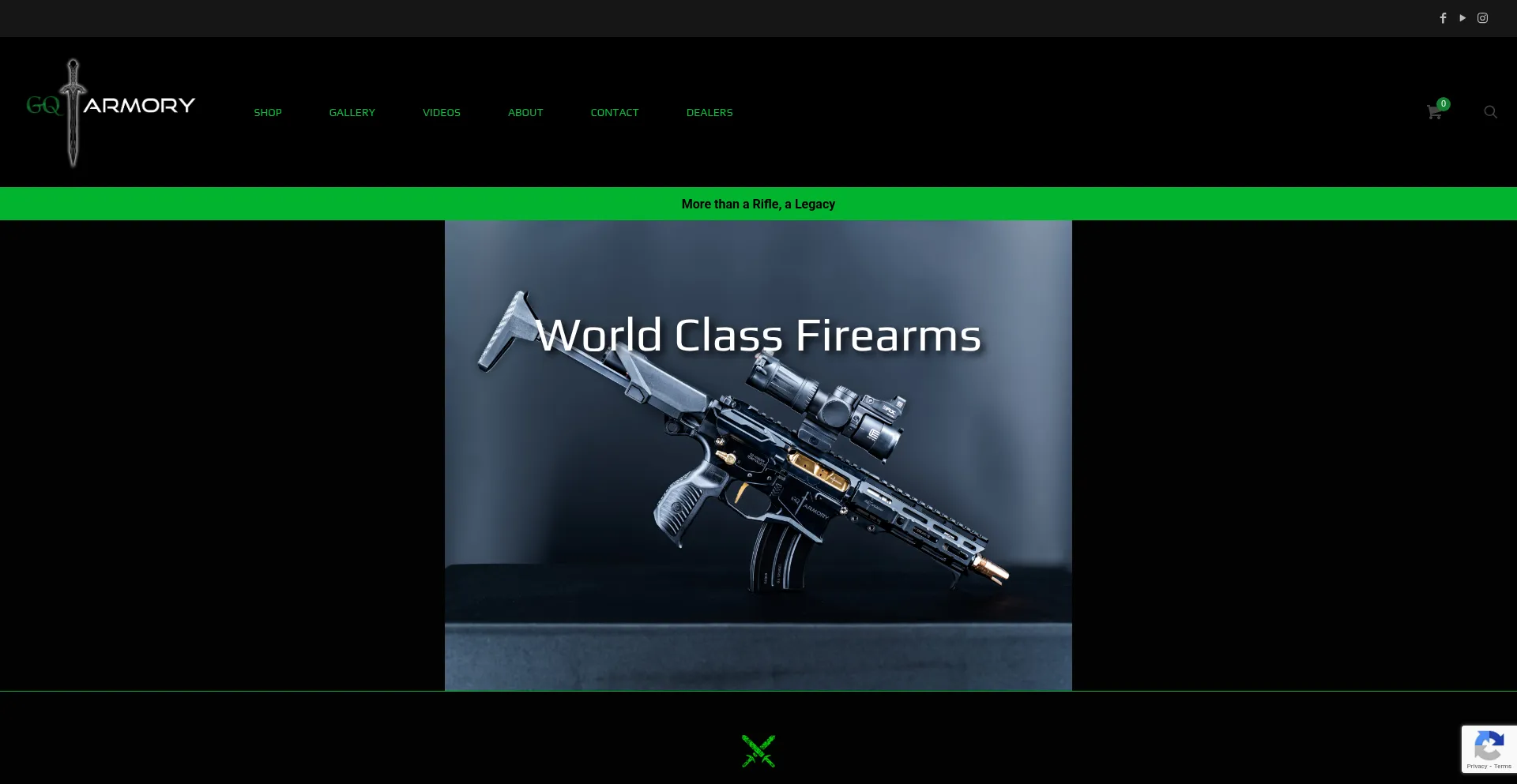 Website screenshot of Gqarmory.com
