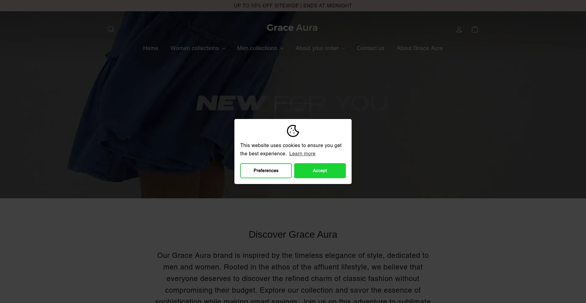 Website screenshot of Grace-aura.com