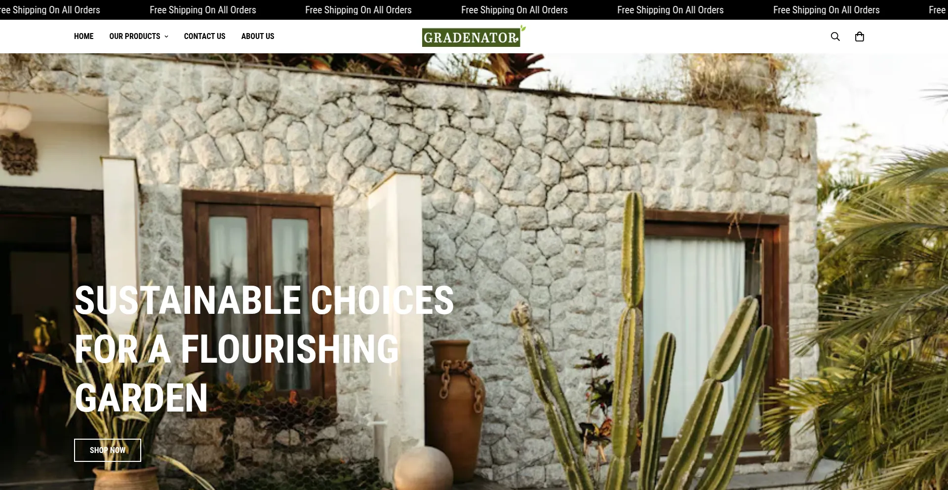Website screenshot of Gradenator.com