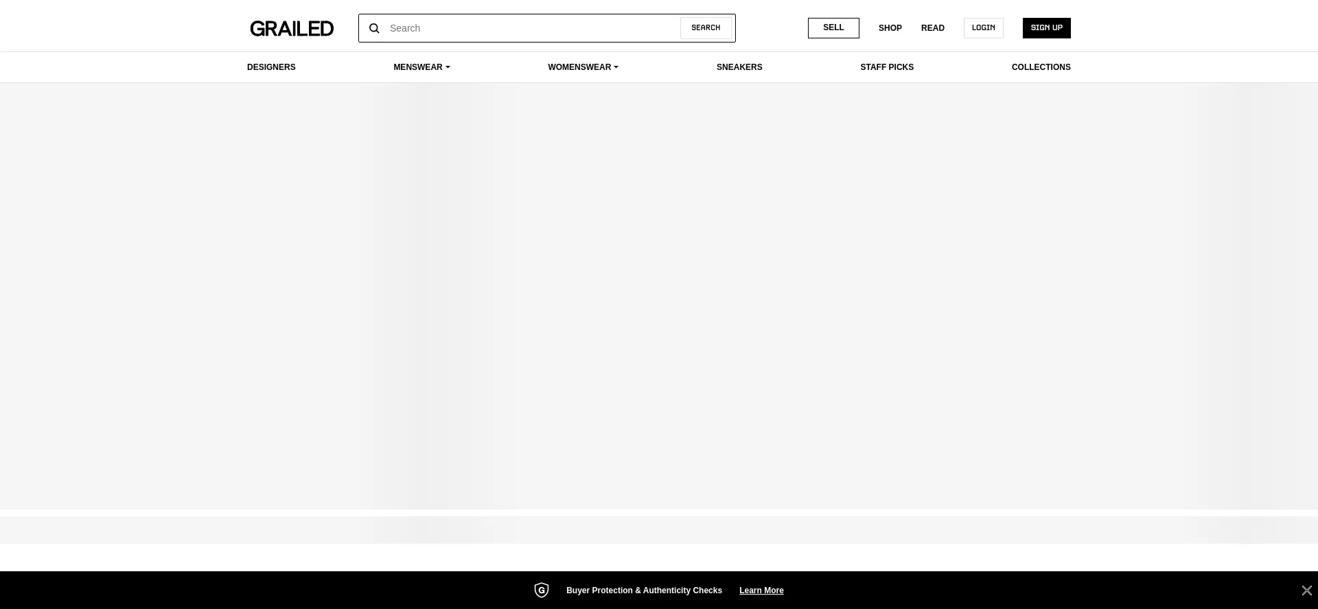 Website screenshot of Grailed.com