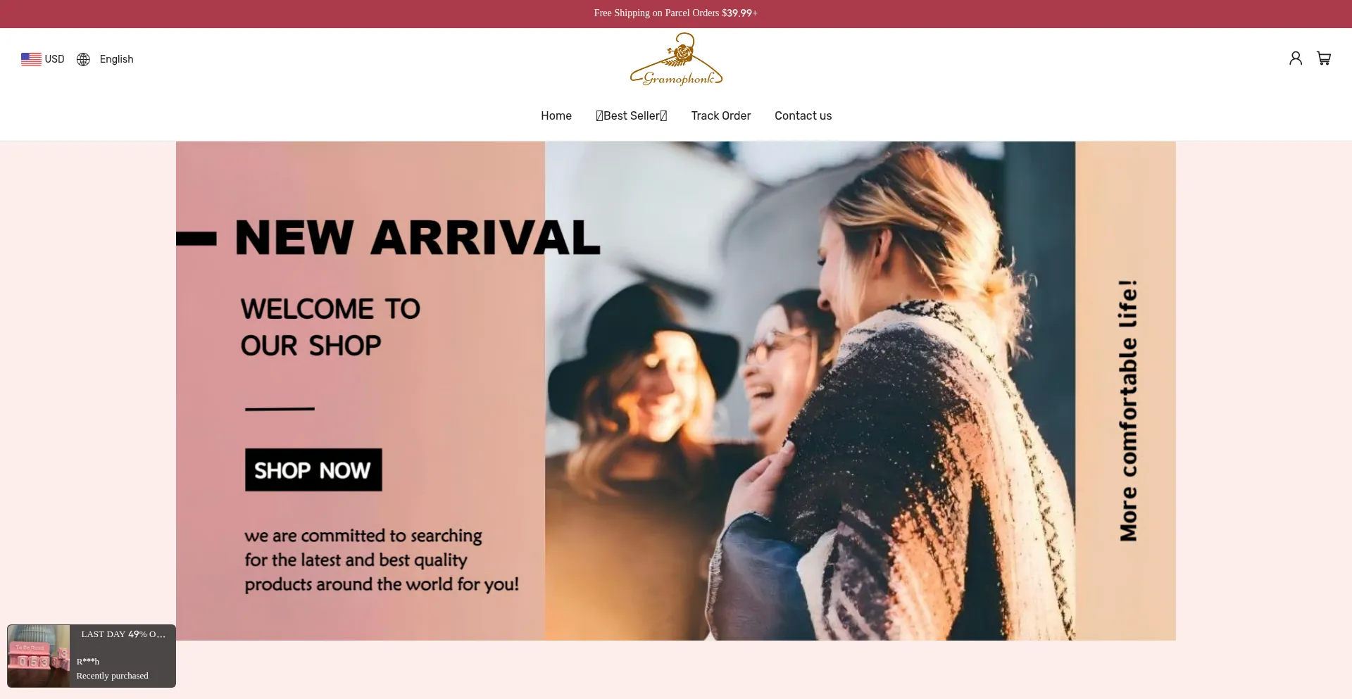 Website screenshot of Gramophonk.com
