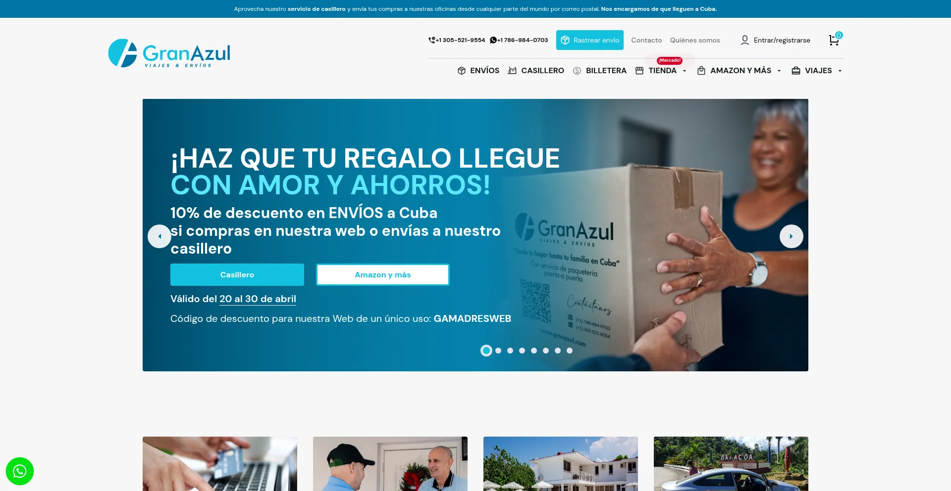 Website screenshot of Granazul.com