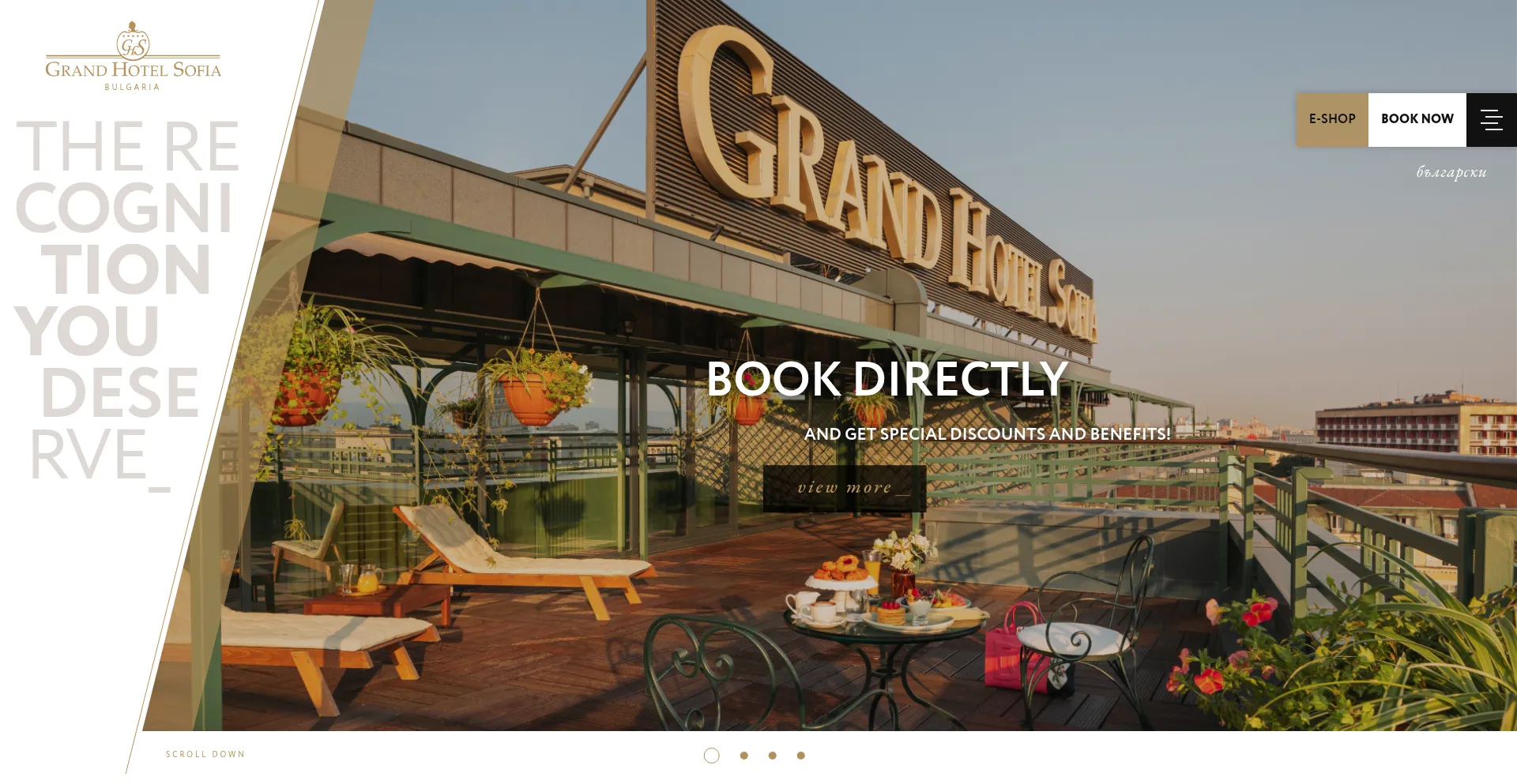 Website screenshot of Grandhotelsofia.bg