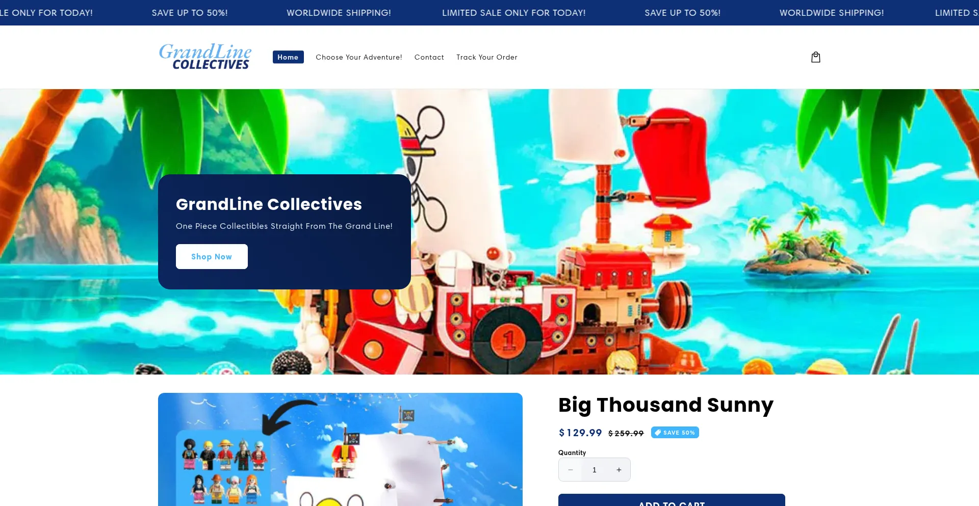 Website screenshot of Grandlinecollectives.com