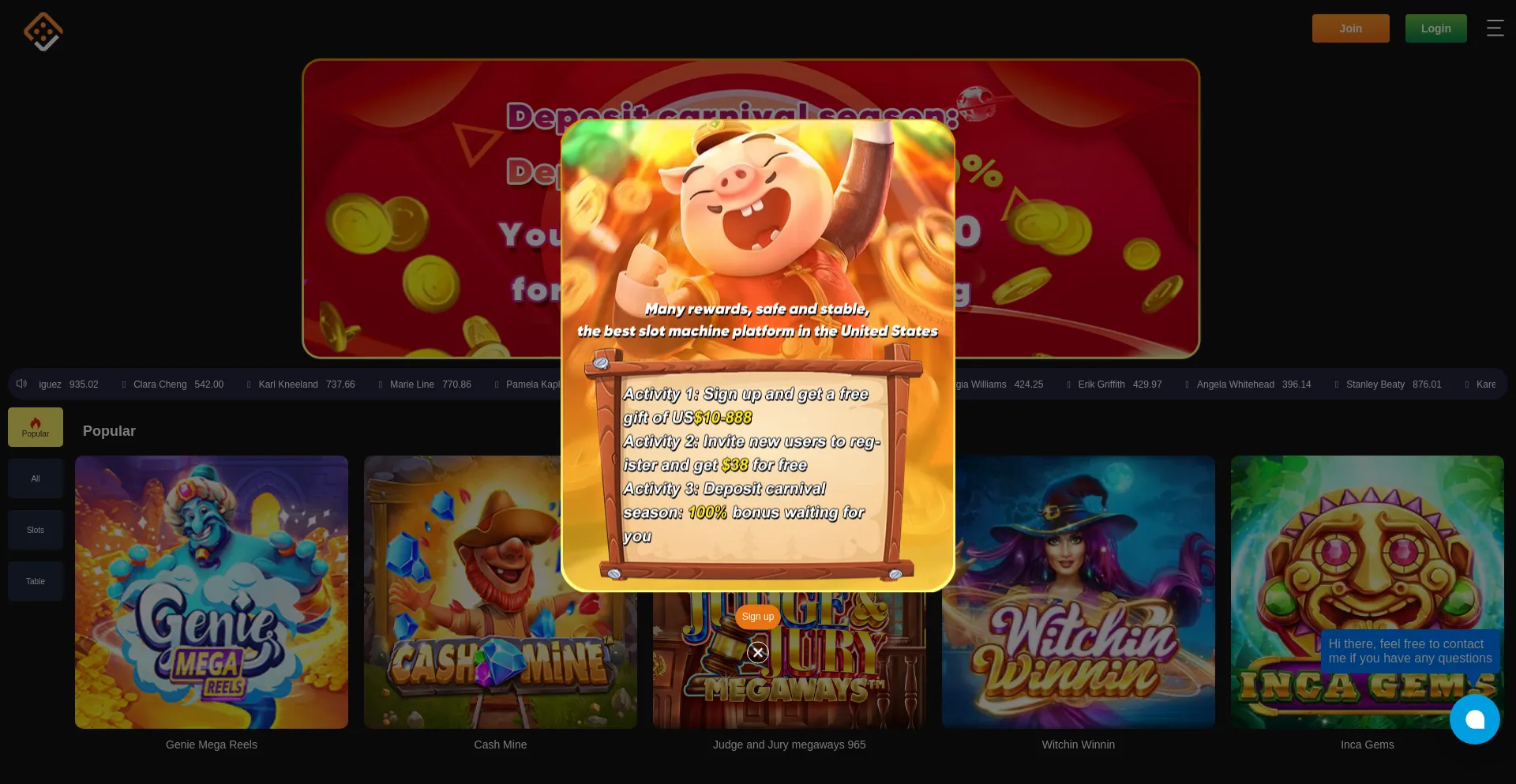 Grandslotpalace.com Screenshot