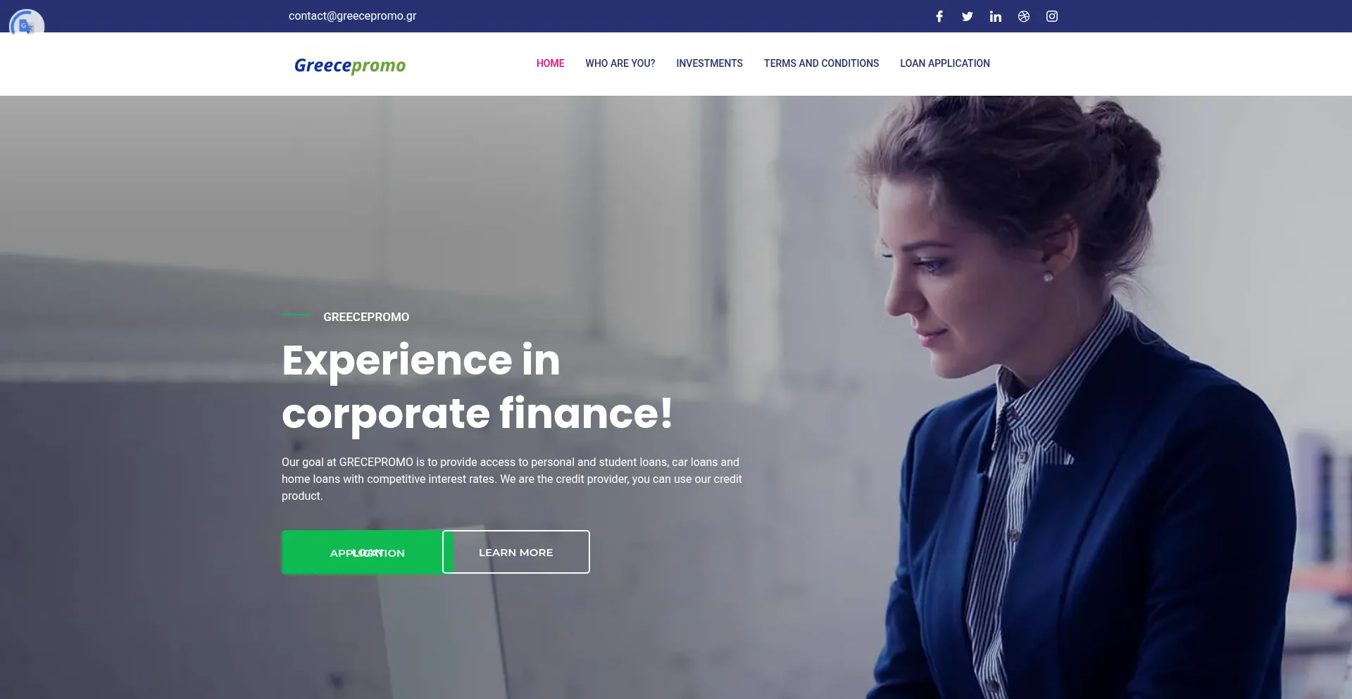 Website screenshot of Greecepromo.gr