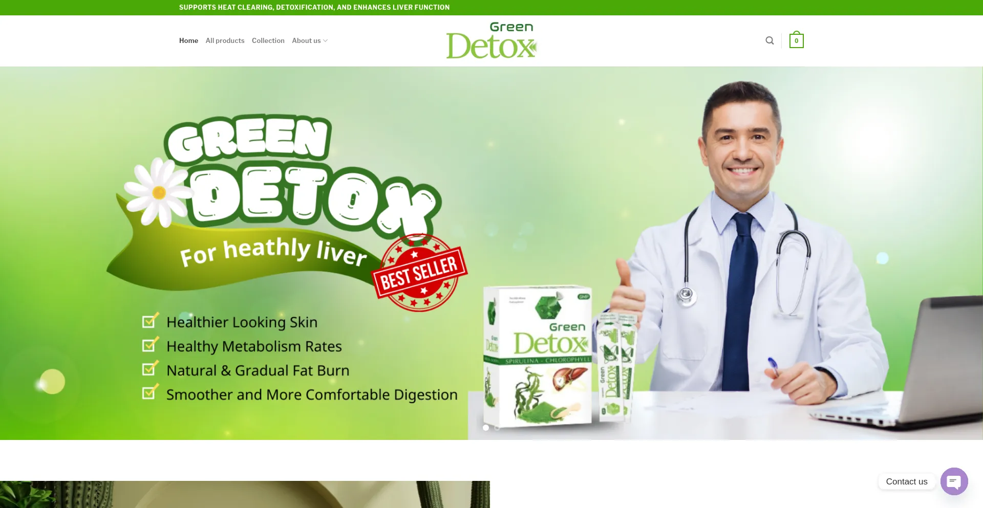 Website screenshot of Greendetox.co